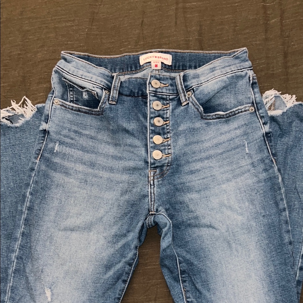 Lucky Brand Women's High-Rise Button-Fly Light Wash Jeans